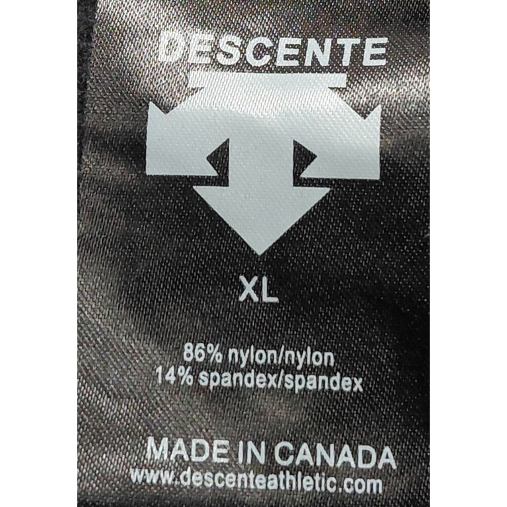 Descente Black Athletic Pants Solid Knit Size Xl - image 7